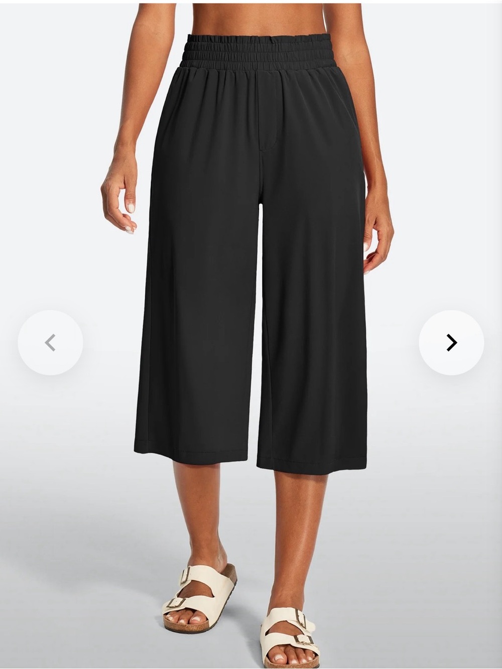 Ladies wide leg capris